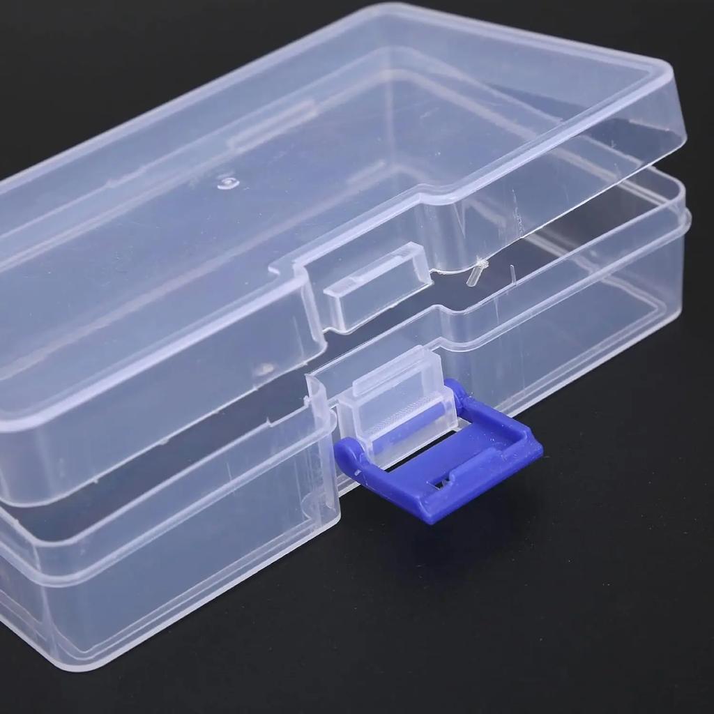 5PCS Rectangle Lockable Box with Cover Storable Jewelry Hardware Small Items Beads Earring Box Multifunctional Plastic Case