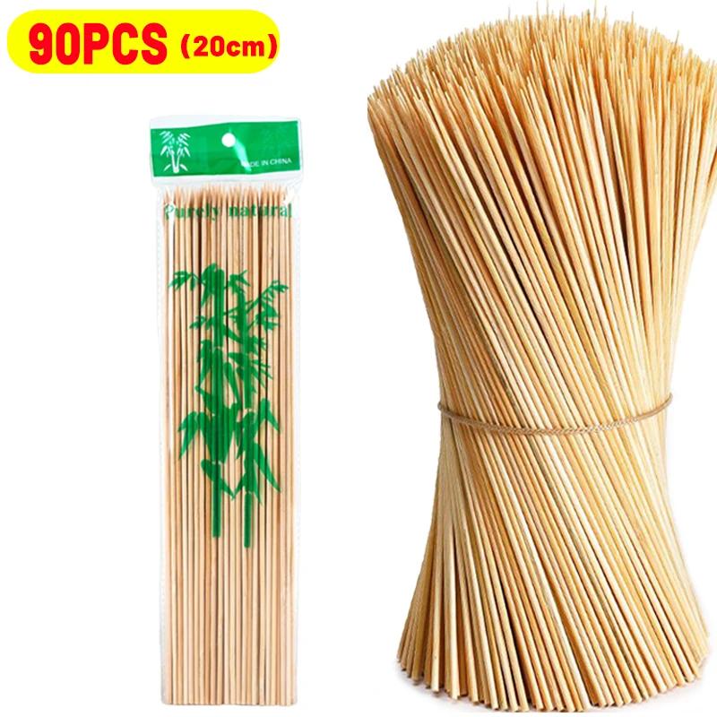 15/20/25/30 см бамбуковые шпажки палочки пищевая бамбуковая палочка одноразовая натуральное дерево длинная палочка для кухни барбекю фрукты жареные