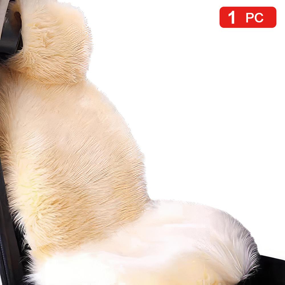 Теплые плюшевые чехлы на автомобильные сиденья, универсальный длинный шерстяной мех, автомобильное переднее сиденье, защитный коврик для автоаксессуаров, автомобильное сиденье