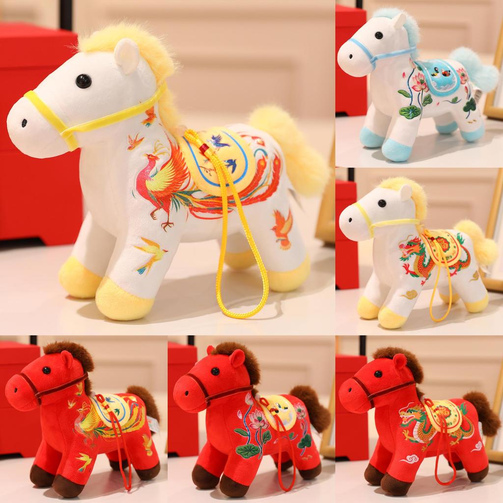 Chinese Zodiac Horse Plush Toy With Soft Pp Cotton For Lunar New Year Gift And Decoration