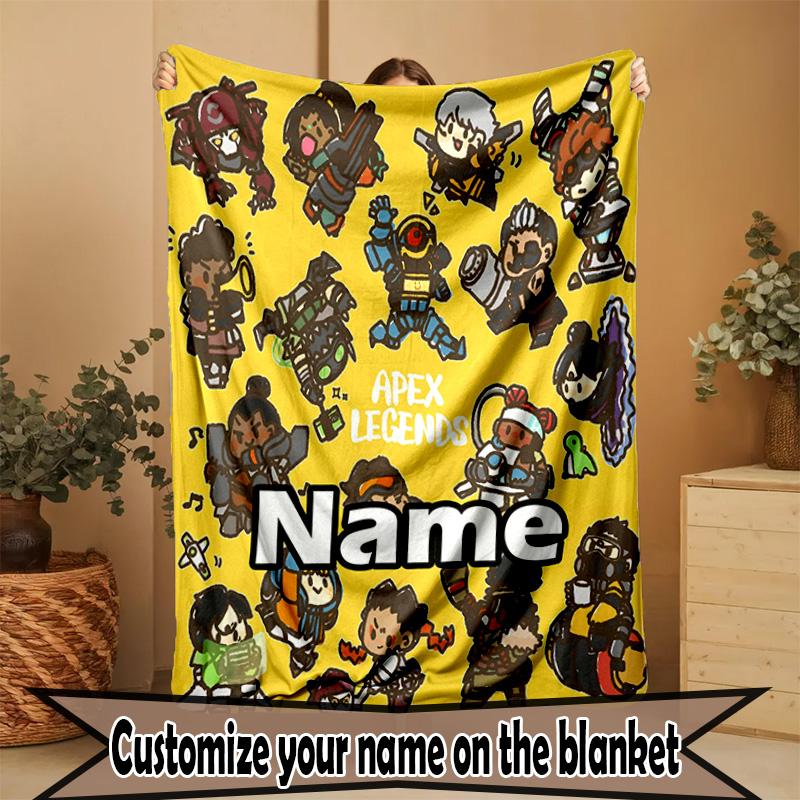 Custom Name Personalized Apex Legends Print Blanket, Home Decor, Bedroom, Sofa, Camping, Couch, Gifts for Birthday Christmas