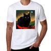 Black Cat Tshirt Casual Loose Fit Short Sleeve Tshirt