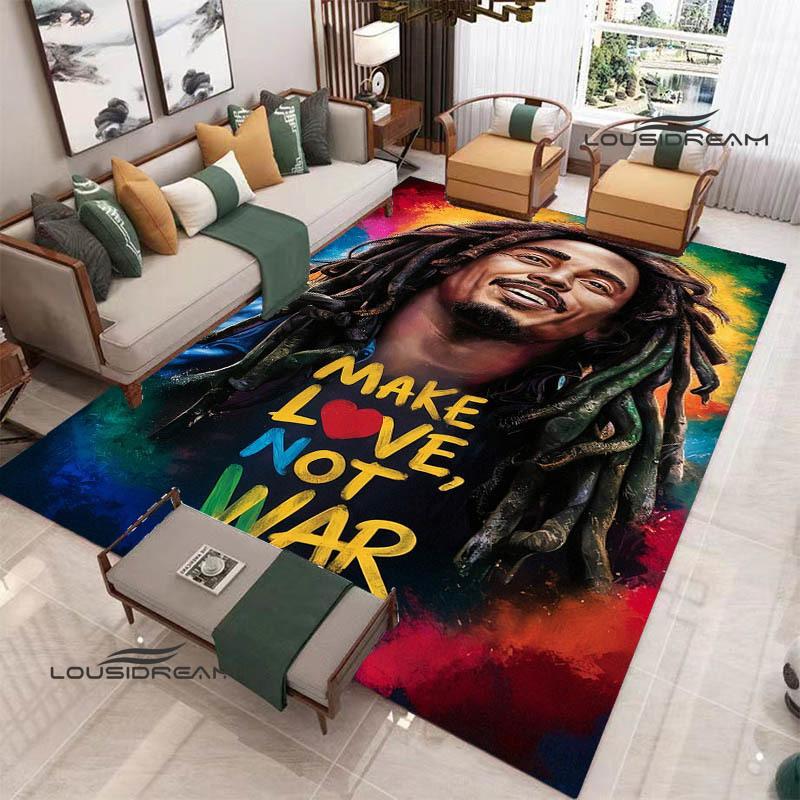 Bob Marley Lion printed carpet Non-slip carpet outdoor carpets area rug Home bedroom decor rug for bedroom birthday gift