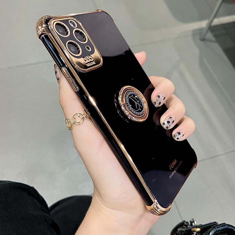 Роскошный силиконовый черный чехол с покрытием для iPhone 14 Plus 13 12 Pro Max Mini 11 Pro Max XS X 7 8 plus SE XR задняя крышка мягкий чехол из ТПУ