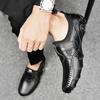 Fashion Handmade Men's Spring Comfortable Soft Bottom Lightweight Bean Shoes Fashionable New Men's Breathable Anti Slip Driving Shoes