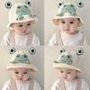 Милая детская шапочка-лягушка, тонкая шапочка от солнца для весны и осени, детская панама, дорожная шапка для защиты от солнца для мальчиков и девочек
