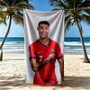 Cristiano Ronaldo Beach Towel Super Soft Microfiber Quickdry Fabric Comfortable Lightweight