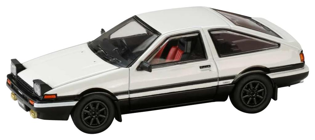 HJ64 Toyota Sprinter Trueno GT APEX JDM Style Finished Product 1/64 (AE86) White/Black
