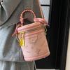 High-quality New Products Cute Embossed Light Luxury High-end Portable Cylinder Bag Niche Design Versatile Temperament Messenger Women's Bag