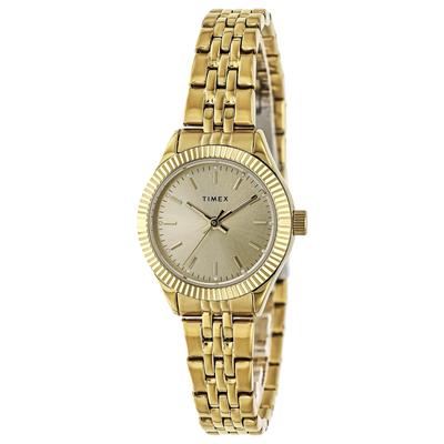 Часы TIMEX Trend, Кварцевый механизм, Водонепроницаемые, Минеральное стекло, Циферблат цвета желтого золота, TW2W91000, Унисекс [Оригинал]