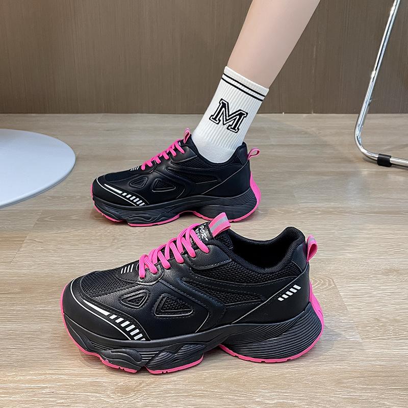 Daddy Shoes Women'S Autumn Versatile Little White Shoes Women'S Shoes Muffin Casual Sports Shoes Thick Baseplate Shoes