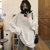 Spring Autumn Solid Simple Oversized Tshirt Harajuku Soft Long T Shirt Women All-match T-shirts Women White Yellow Green Black Long Sleeve Tops