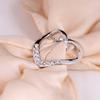 Women Gift Fashion Fashion Jewelry Love Heart Crystal Brooch Scarf Ring Shawl Clip Scarf Buckle