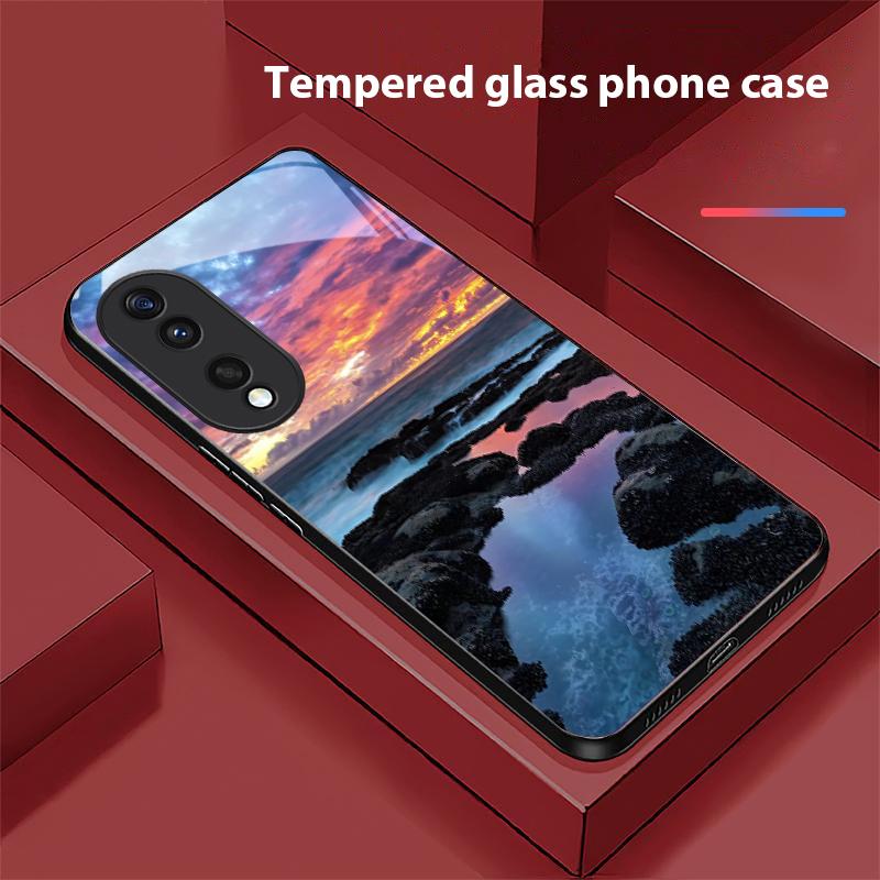 Пейзаж с закатом на побережье Для Honor X6 X9c X9 X6b X8a X8 X9b X5b Plus X8b X5 Plus X30 X9c Smart X5b X9a X30 X50i Стеклянный чехол для телефона