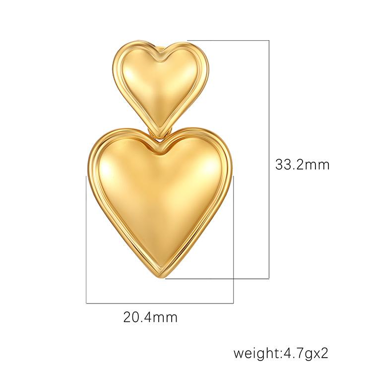 Серьги-подвески No Fading Love, женские, High Sense, нишевые, золотые и серебряные, ламинированные, титановые, стальные, двойные серьги-гвоздики