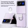 Чехол для мобильного телефона, складной, прозрачный, с противоударным, пыленепроницаемым держателем, кольцом, пряжкой, ПК, жесткая задняя панель телефона