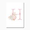 Baby Girl Pink Flowers Canvas Poster Nursery Wall Art Print Modern Letters Painting Wall Pictures Nordic Kid Bedroom Decoration