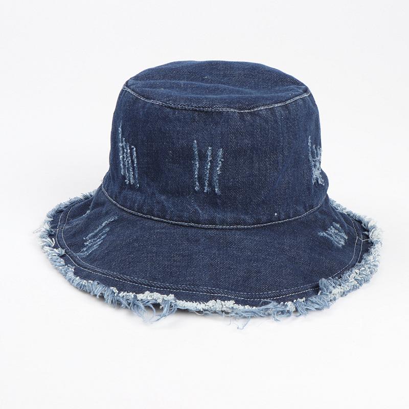 Шляпа Basin Bucket Hat - легкая, состаренная, с необработанным краем, повседневная кепка Fisherman для женщин и девочек - синяя джинсовая стирка, идеально подходит для улицы