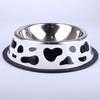 Миска для собаки с принтом, цельная нескользящая поверхность, гладкая, легко чистящаяся, домашний аксессуар из нержавеющей стали