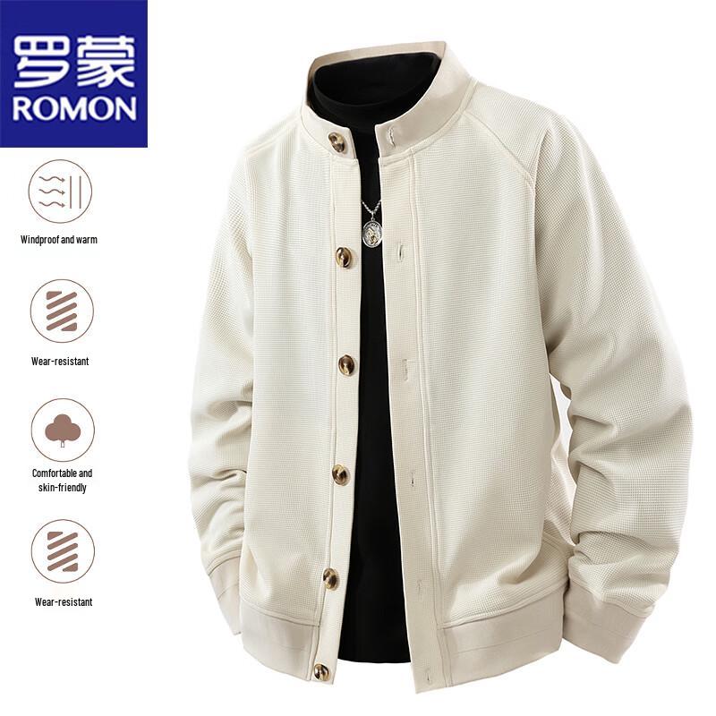 ROMON Men's Stand-up Collar Casual Fall Jacket