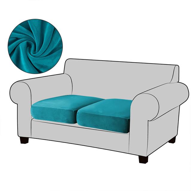 Бархатные чехлы на сиденья дивана для гостиной, плюшевые чехлы на диванные подушки, толстые мягкие эластичные диваны, чехол для дивана, защита для мебели