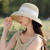 High-End Hepburn Style Raffia Sun Hat for Women - Elegant Summer Travel Accessory