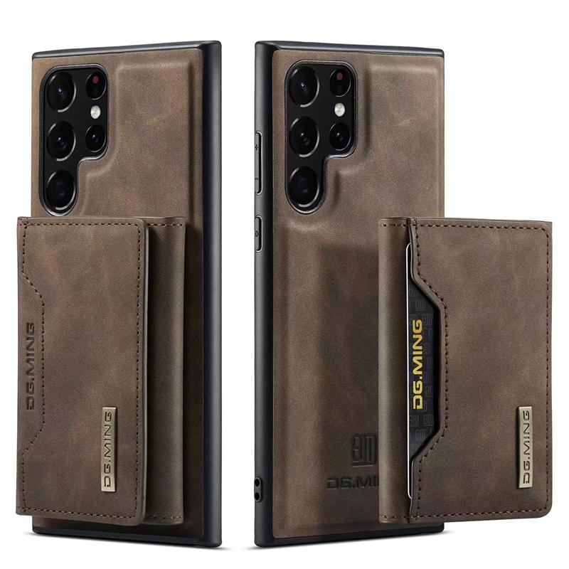 M2 для Samsung S24 Ultra Magnetic Suspension Card Holder Защитный кожаный чехол S23 Ultra Два в одном Раздельный чехол для мобильного телефона