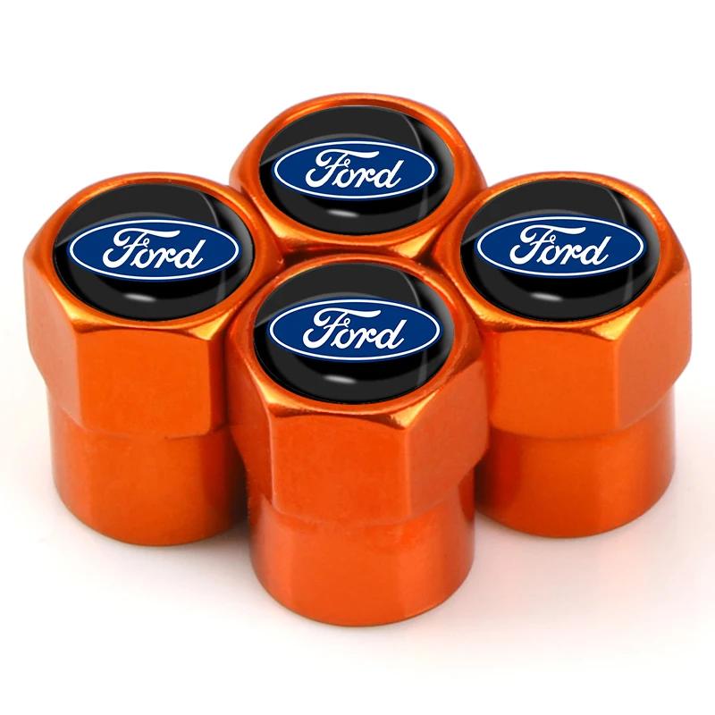 Горячая автомобильная наклейка Для Ford Новые 4 шт. Автомобильный стайлинг Алюминиевый сплав Колпачки клапанов шин для Ford Escape Kuga Mondeo Ecosport F