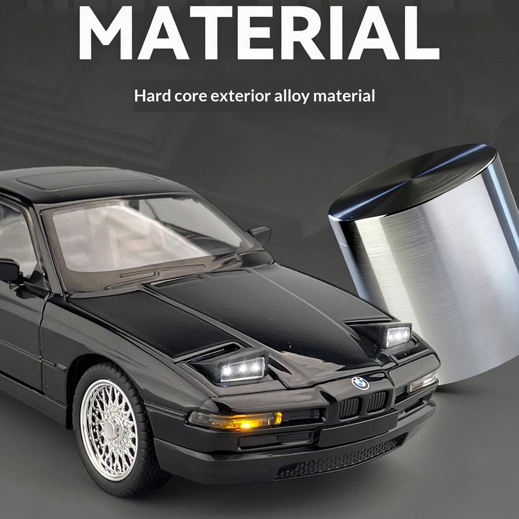 1:24 BMW 850CSi Alloy Die-cast Car Imitating Real Car Model Collection Ornaments Children's Toy Car Boy Birthday Holiday Gift