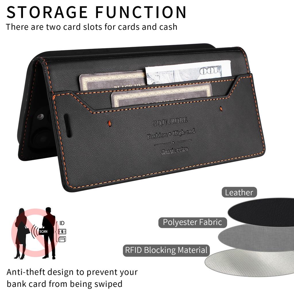 Роскошный кожаный чехол для Xiaomi Flip Folio RFID Blocking Wallet Kickstand Защитный чехол-кобура для Redmi Note14 Redmi12C Xiaomi 14T 11T 12T Poco X7