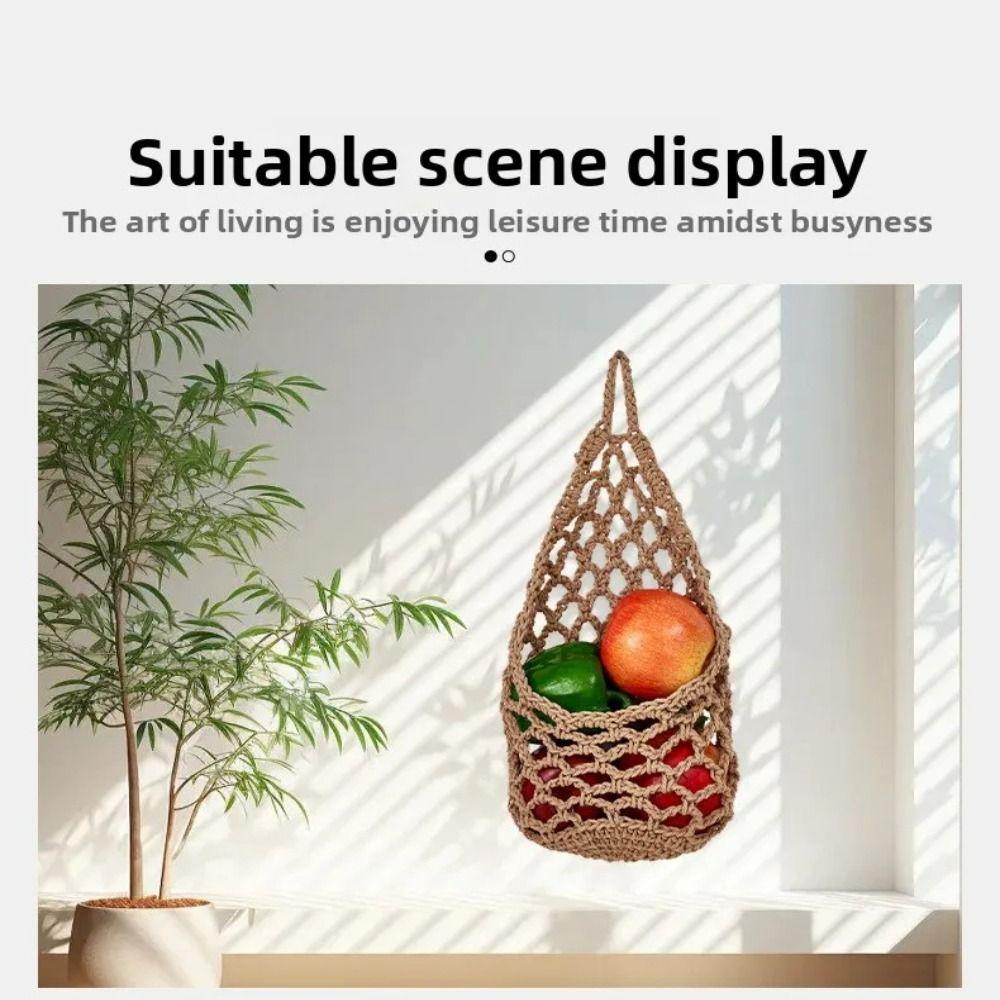 Portable Fruit Net Bag Kitchen Storage Storage Organizer Durable Hanging Basket Kitchen Use