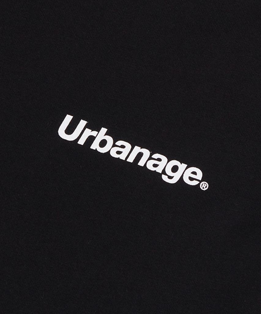 URBANAGE Basic Logo Oversized Short Sleeve T-Shirt_Black