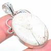 Natural Nice Orange Scolecite Gemstone 925 Sterling Silver Pendant 2.01" l0J46