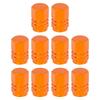 X AUTOHAUX Tire Stem Valve Cap Wheel Valve Cover Car Dustproof Hexagon Aluminum Alloy Tire Cap 10pcs Orange