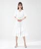 L By L White Striped Waist String Dress