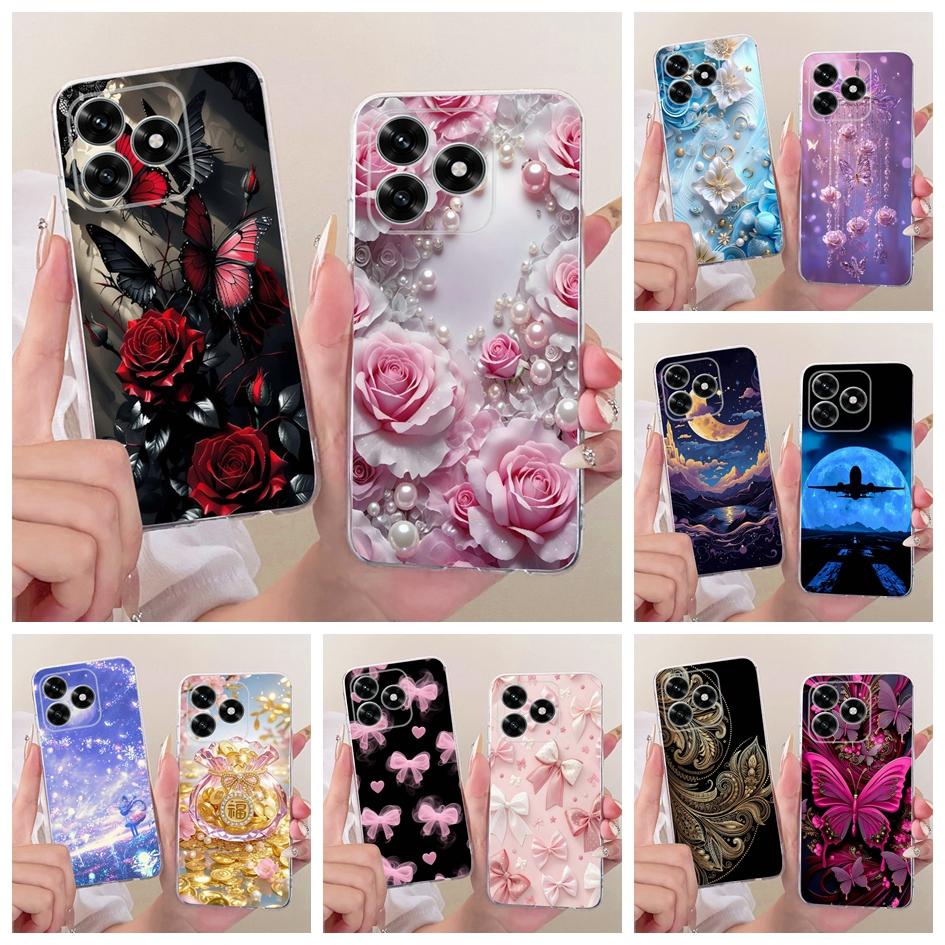 Case For Honor X5c Plus Cover 2025 New Fashion Flower Butterfly Soft Clear Silicone Phone Cases For Honor X5c 4G HonorX5c Fundas