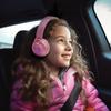 LEXIBOOK - Casque lumineux pliable Bluetooth® et filaire avec un design 3D strass roses avec limitation du volume
