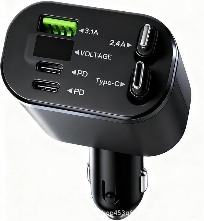Cigarette Lighter 120W Dual Port Retractable Car Charger, Super Fast Charging, for Huawei