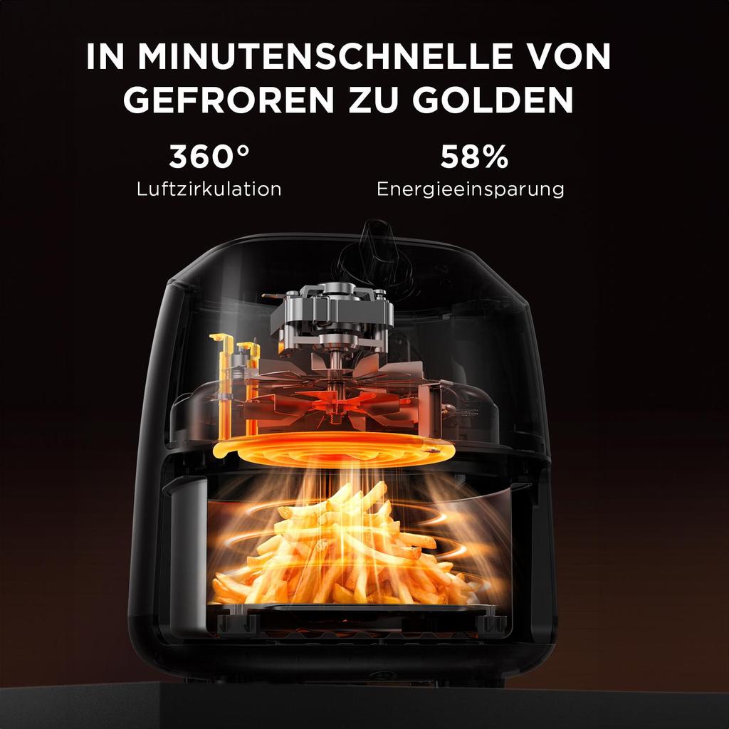 Фритюрница Midea Hot Air Fryer 2L, функция автоматического отключения, без масла