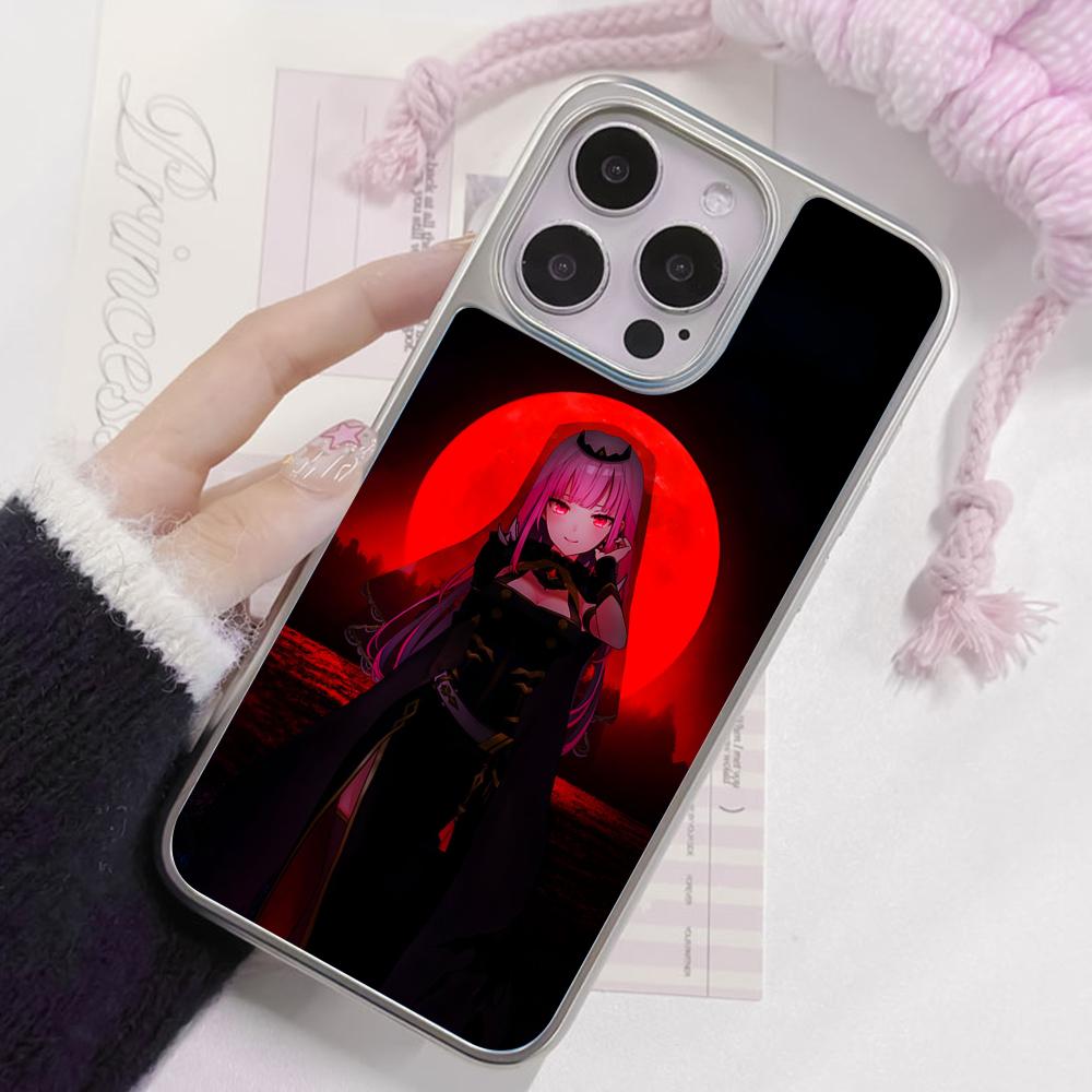 Holo Mori Calliope Silver Plating Mobile Phone Case for iPhone 17 16 15 14 13 12 11 Air Pro Max Plus Colorful Cover