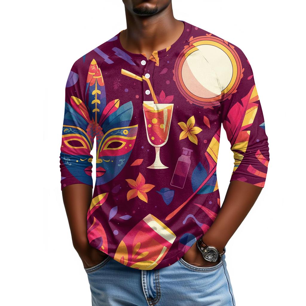 Мужской топ с рукавом реглан и рукавом три четверти