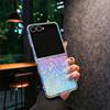 Цветное покрытие применяется к чехлу для мобильного телефона Samsung zflip1, zflip1 цветной, zflip1 поколение, складной экран, флип, чехол с магнитной защелкой