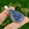 Daughters Day Deal Sterling Silver Pear Lapis Lazuli Stone Boho Pendant Jewelry