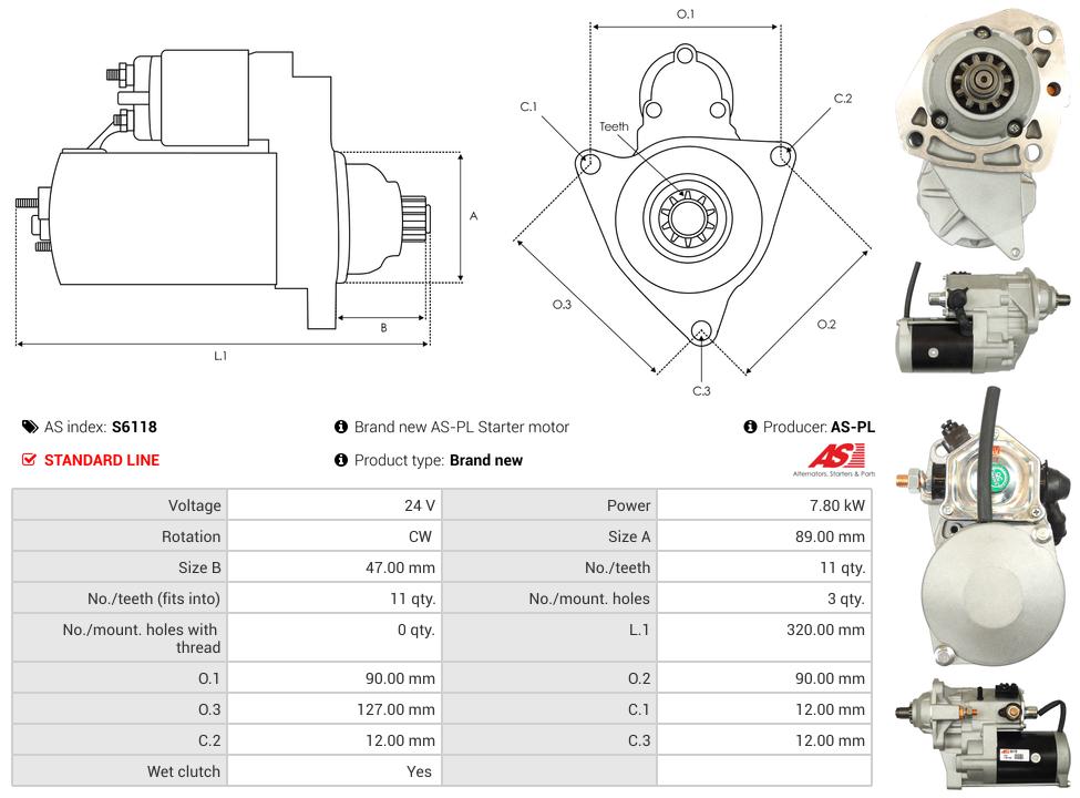 Rozrusznik John Deere 1010D 1270D 724K 750J 759J