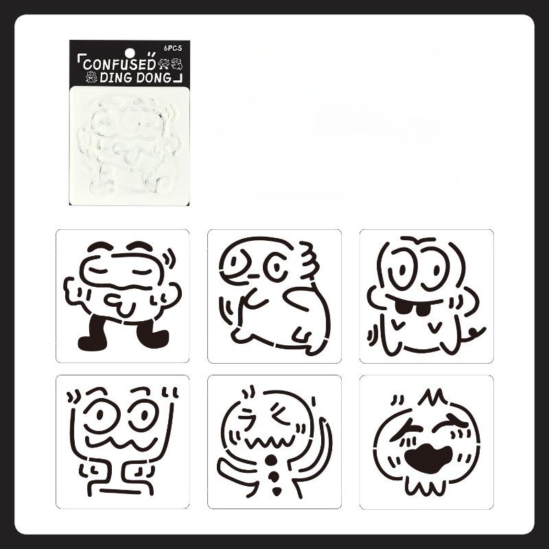 Набор из 6 трафаретов с цветами и бабочками для DIY-проектов и декора стен