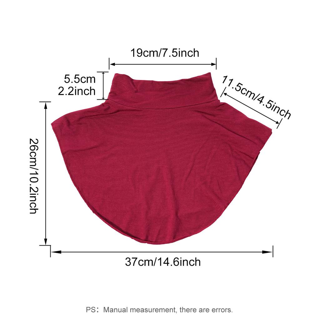 Women Muslim Modal Fake False Collar Islamic Hijab Extensions Turtleneck High Neck Cover Warmer Half Tops Hijab Scarf Crop Wrap