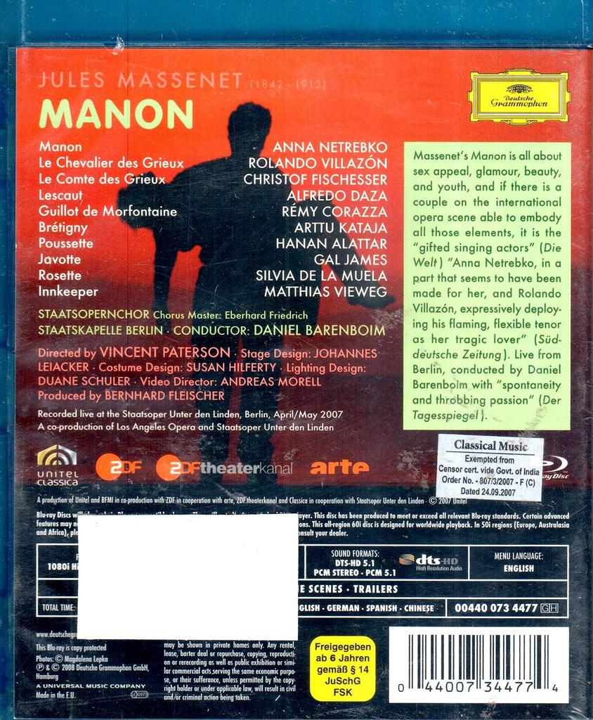 Manon Sub Ac3 Dol (Ws Dts) [Blu-ray]