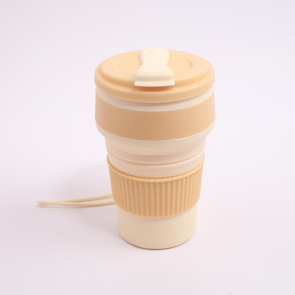 350 мл Портативная силиконовая складная чашка – Прочная, термостойкая, с альпинистской веревкой для путешествий на открытом воздухе и домашнего использования