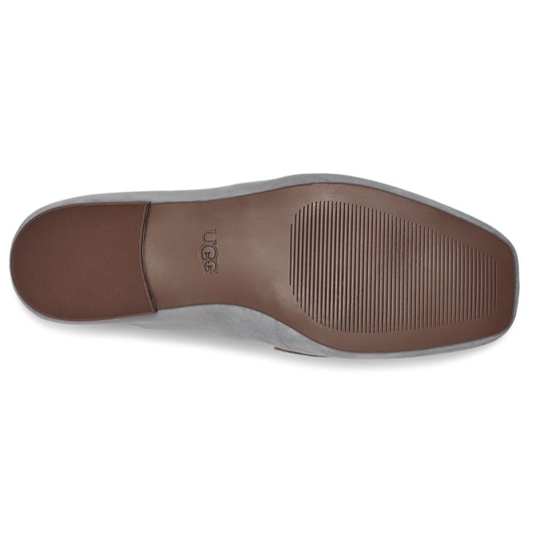 UGG Janaya Leather Chunky Heel Loafers Women Loafers Pebble-Grey 1128414-CBSD