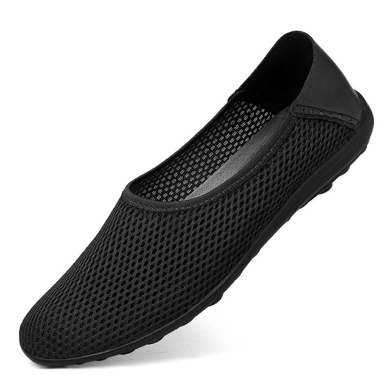 Ретро мужские мокасины легкие туфли-лодочки дышащая летняя удобная повседневная обувь мужские кроссовки мокасины большой размер 35-50 без застежек на плоской подошве